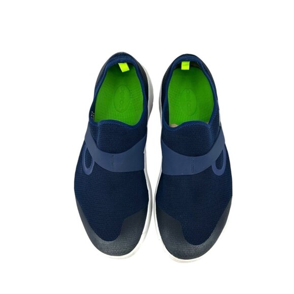 OOFOS 00mg Mens Low Recovery Athletic Shoe Size 12.5 Slip On Sneaker Navy White - Picture 3 of 11
